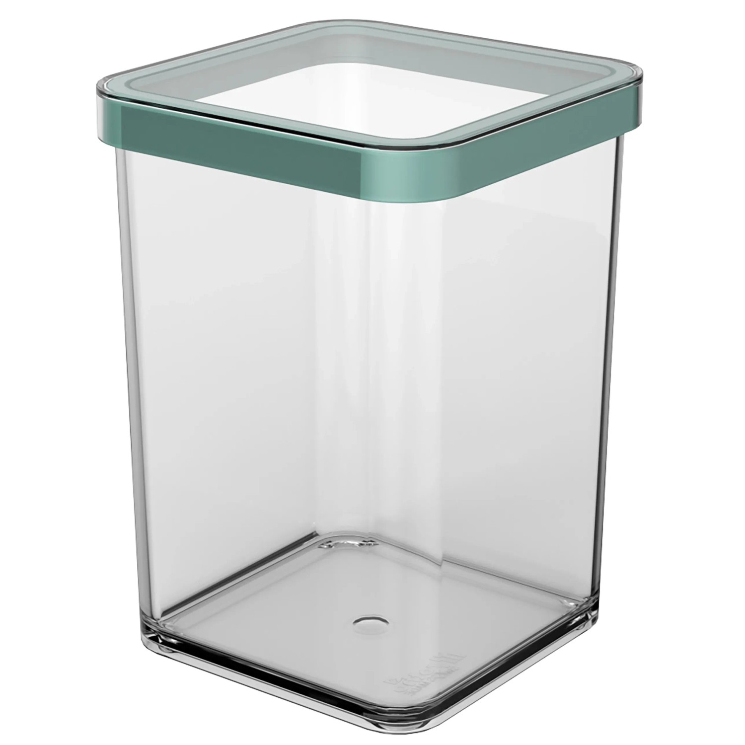 Rotho Dose Loft Premium Quadratisch 1, Transparent Mistletoe Green