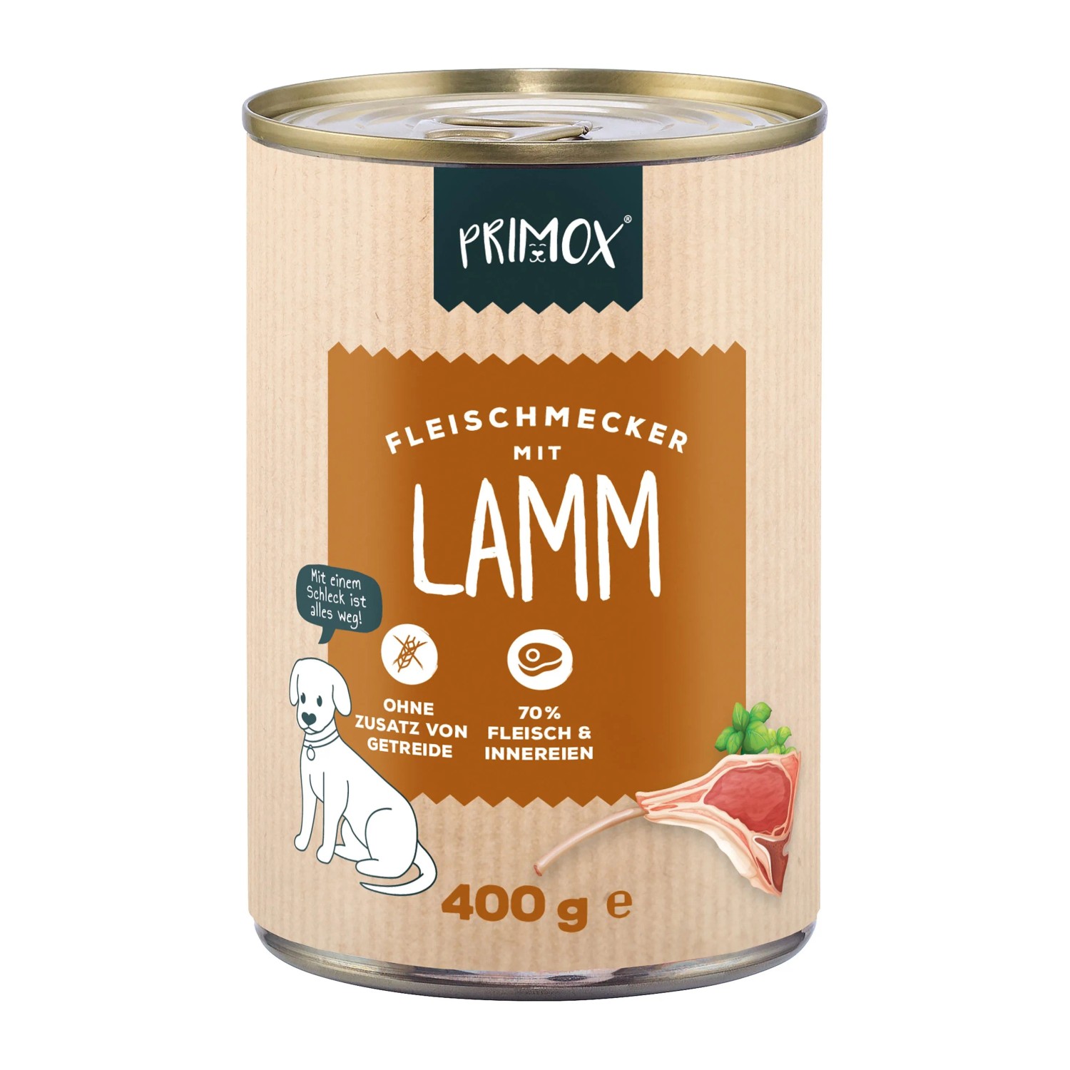 Primox Hunde-Nassfutter Fleischmecker mit Lamm 400 g