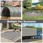 WOLTU Abdeckplane Grau 4x5m: Wasserdichte PE-Plane für Garten, Camping, Pool und LKW.