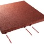 Terrasoft Fallschutzplatte, 3 cm, rotbraun, 1 m² Paket, Gummigranulat mit Steckern für Terrassen & Gehwege.