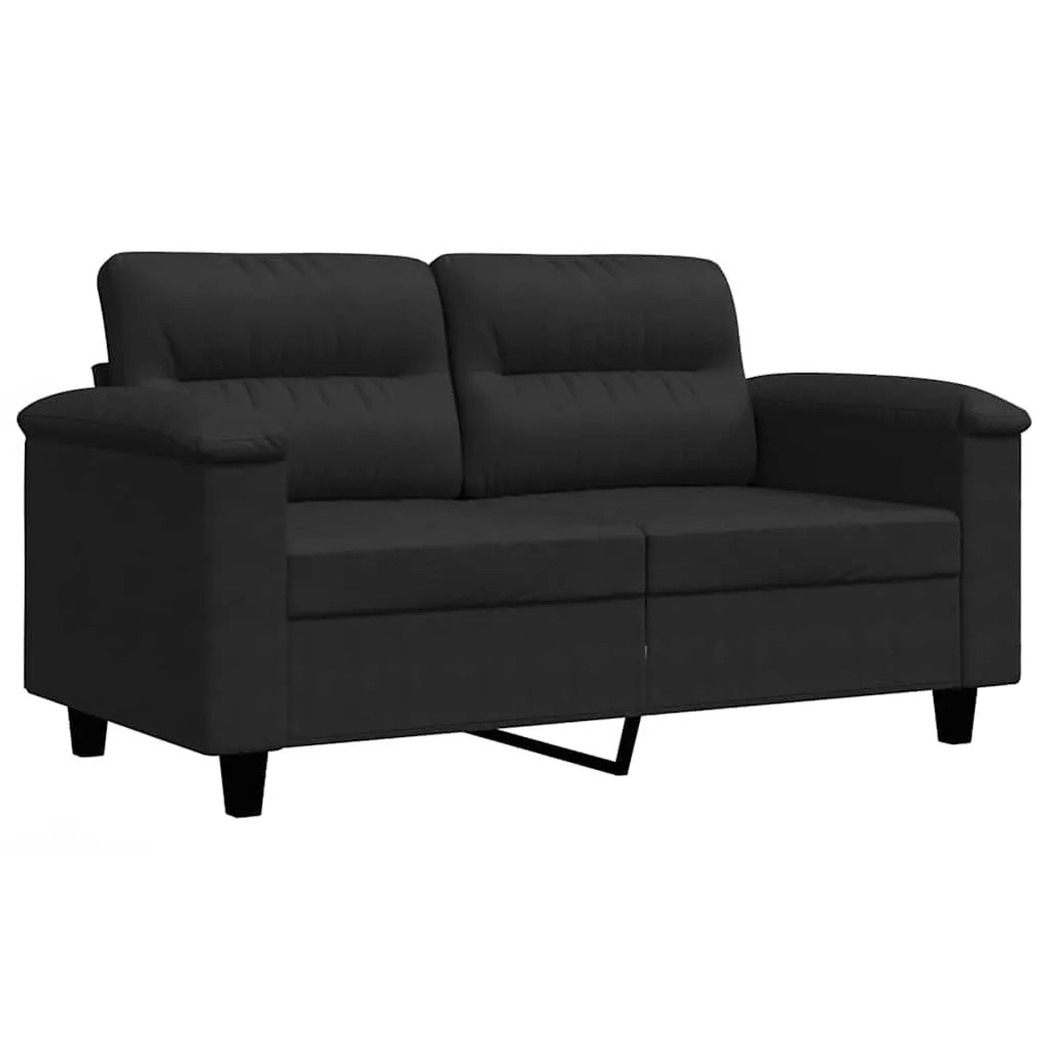 vidaXL 2-Sitzer-Sofa Schwarz 120 cm Mikrofasergewebe 359558