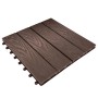Floordirekt WPC Klickfliese Noble 3D Witterungsbeständige Terrassenfliese 30 x 30 cm Braun