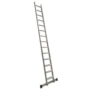 Euroline Alu-Anlegeleiter Work 20177 mit 14 Stufen für sicheren Stand.