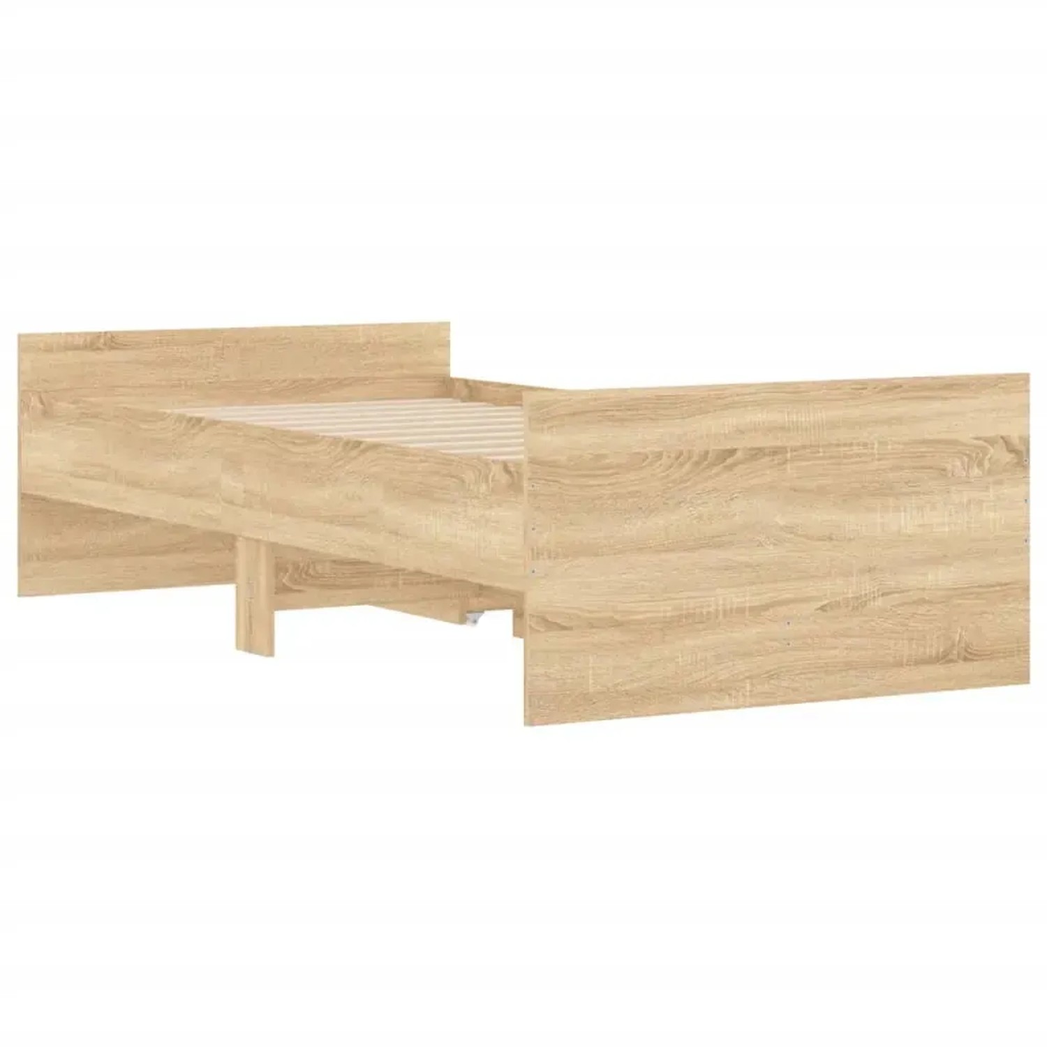 vidaXL Bettgestell mit Schubladen, Sonoma-Eiche, 90x200 cm. Bett mit Stauraum.