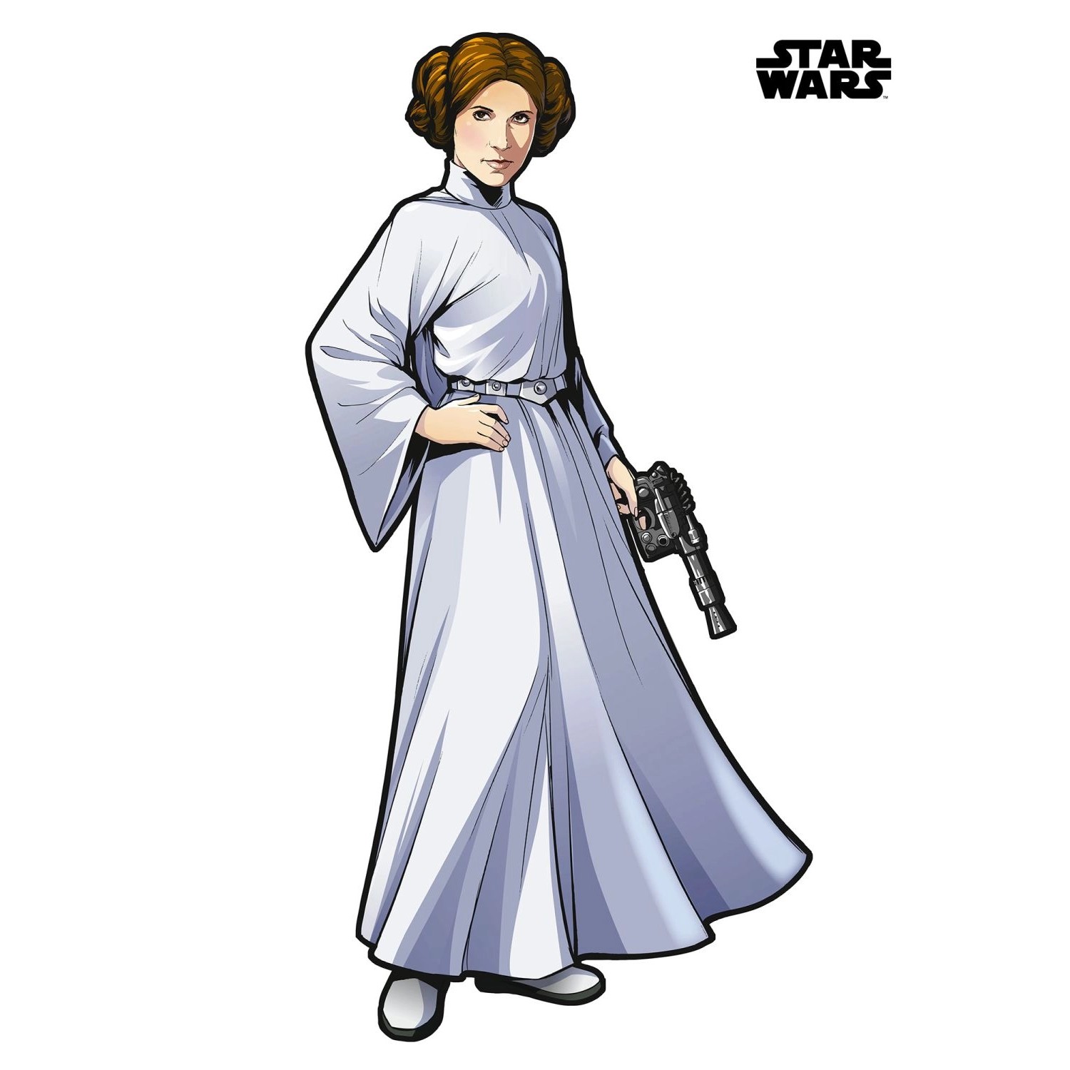 Disney Wandtattoo Star Wars Prinzessin Leia Xxl Grau 127 x 170 cm 612426