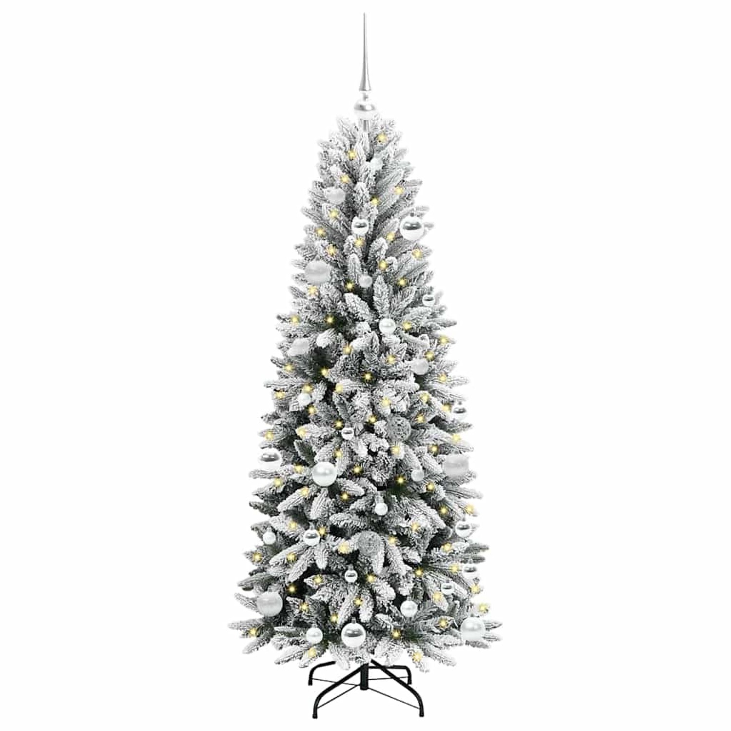 vidaXL Künstlicher Weihnachtsbaum mit 150 LEDs Weiß 63 x 63 x 150 cm 3396038
