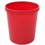 Roter, runder PROREGAL Papierkorb aus Kunststoff, 18 Liter.