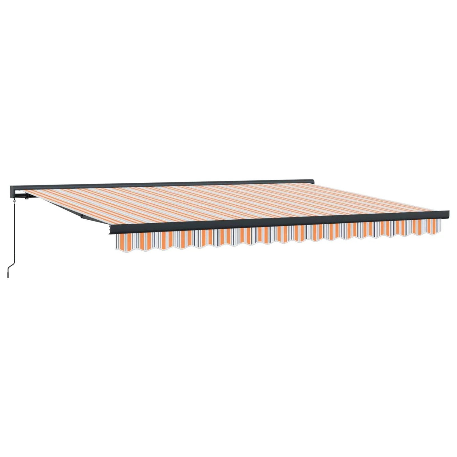 vidaXL Einziehbare Markise Orange und Grau 400 x 300 cm 3420202