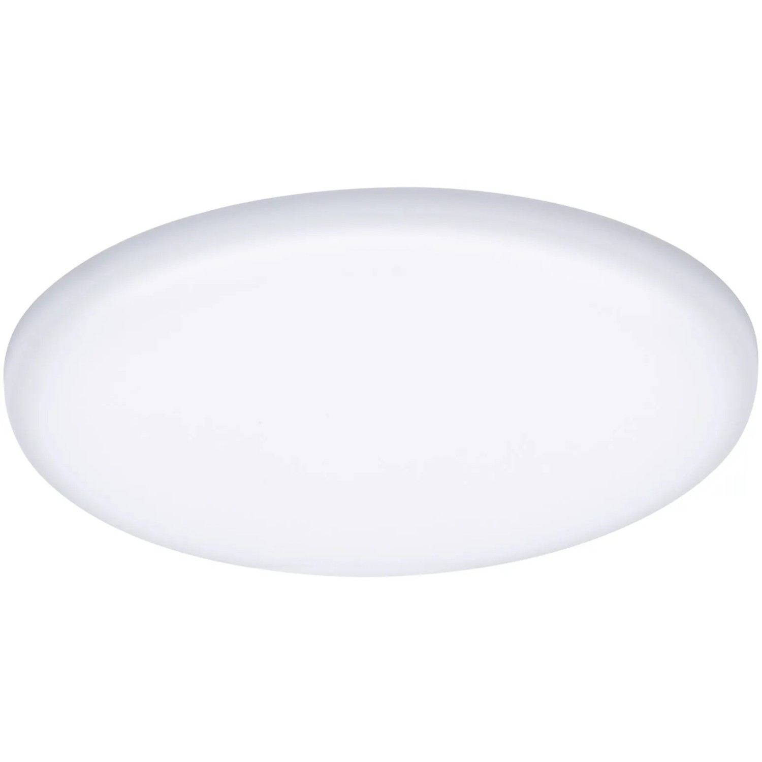 Rundes, weißes Paulmann LED-Einbaupanel Veluna VariFit, 125 mm Durchmesser.