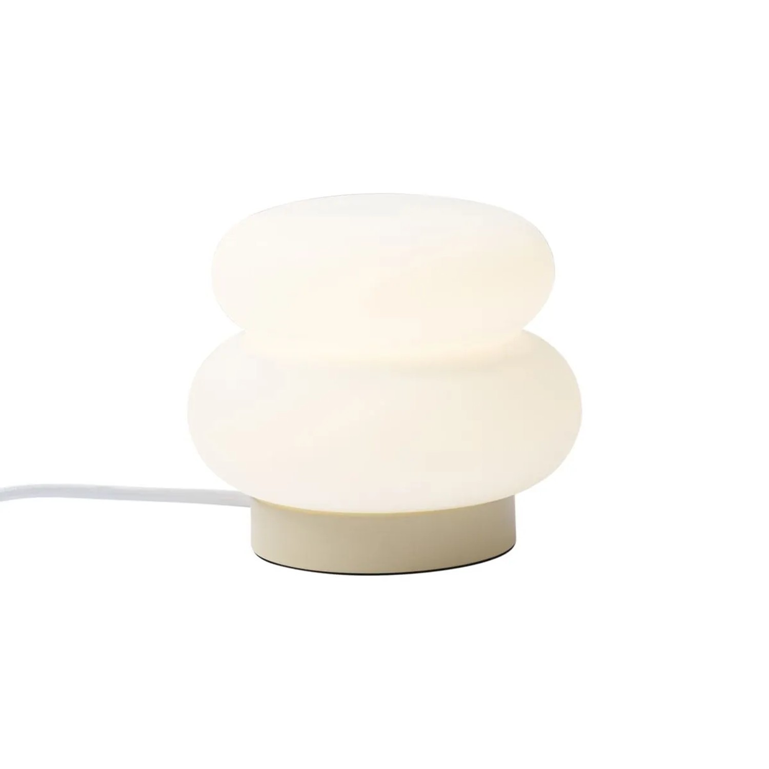 QAZQA Japandi-Tischleuchte Beige mit Opalglas 15cm Kumo