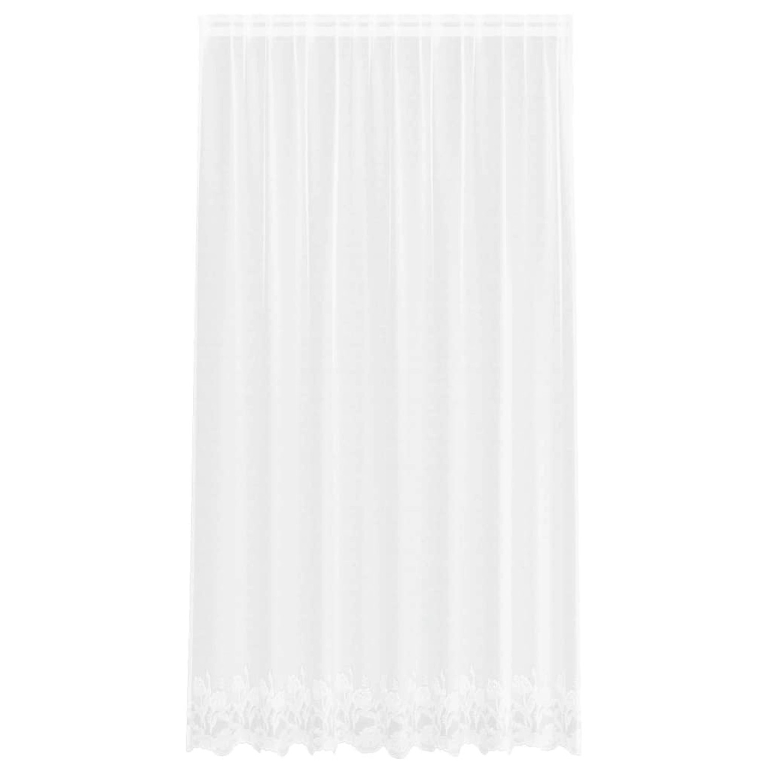 vidaXL Spitzenvorhang mit Vorhängen Weiß 200x240cm Polyester 4107769 günstig online kaufen