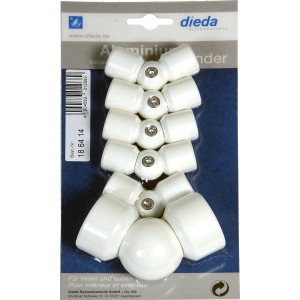 Dieda Eckverbindungsset, Aluminium, Weiß, 5 Gelenke für Treppengeländer.
