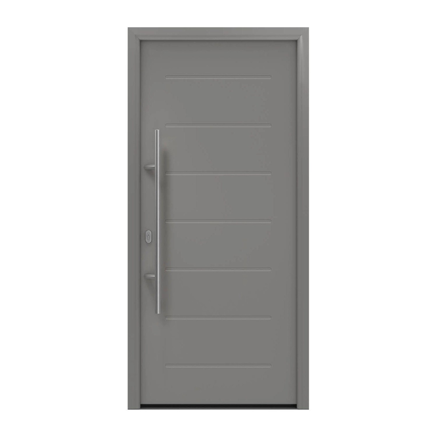 EcoStar Haustür Isopro IP 015 Graualuminium 110 cm x 210 cm DIN L günstig online kaufen