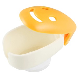 Fackelmann Zahnbürstenhalter, 2er-Set, weiß-gelb, mit Saugnapf.