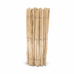 Stiltreu Staketenzaun aus Kastanie, 500x122cm, Lattenabstand 4-6cm, für Garten und Beet