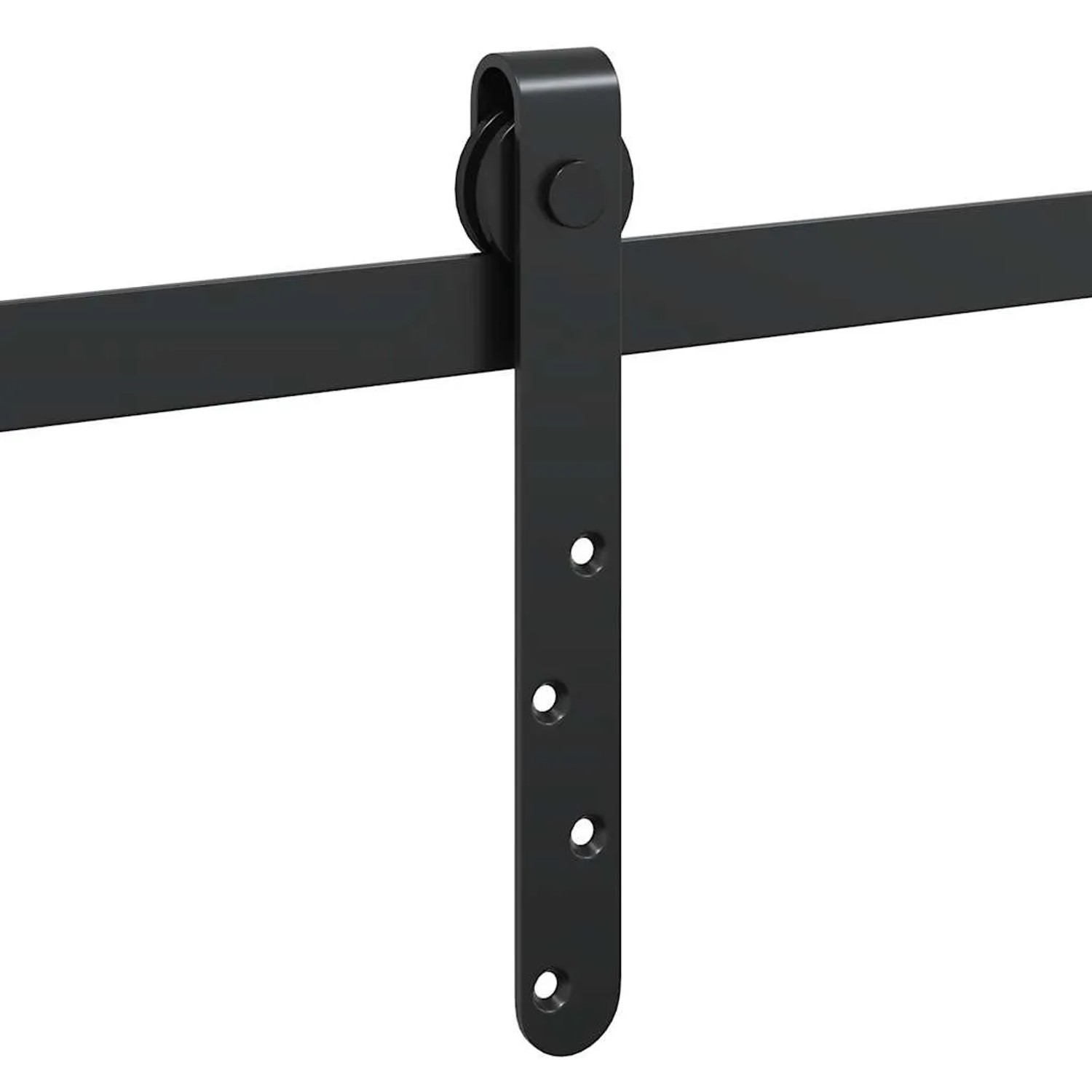 Schiebetürbeschlag Set, 122 cm, Karbonstahl, schwarz, für Schranktüren.