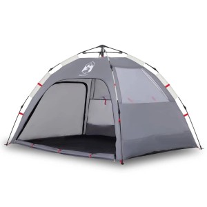 vidaXL Strandzelt 2 Personen Grau Quick Release Wasserdicht 4005304
