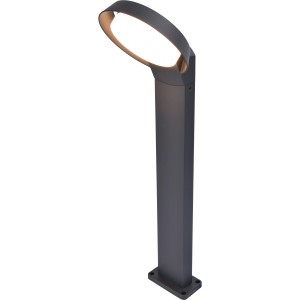 Moderne Lutec LED-Wegeleuchte Polo in Anthrazit, 1.100 Lumen, warmweißes Licht.