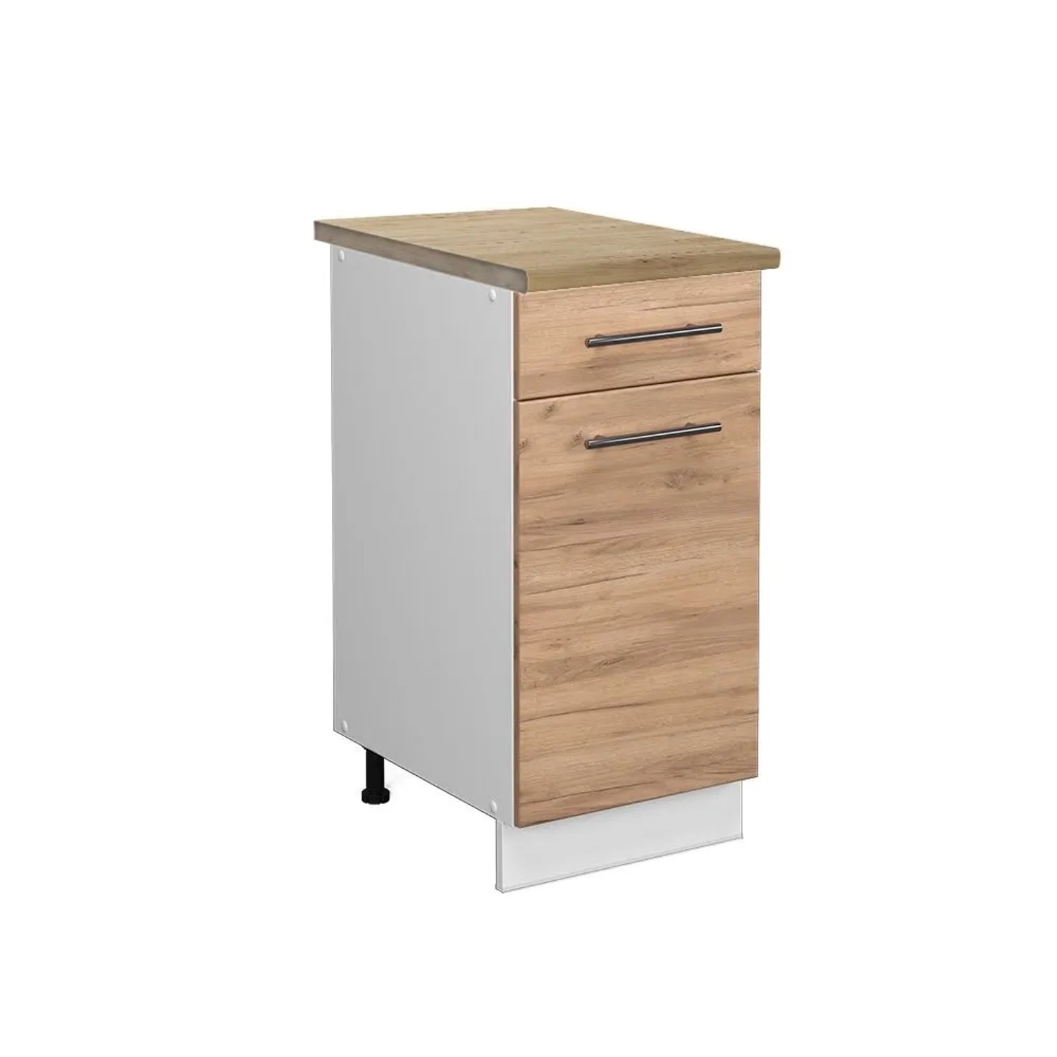 Vicco Küchenunterschrank Fame-Line Goldkraft Eiche Weiß 40 cm AP Eiche