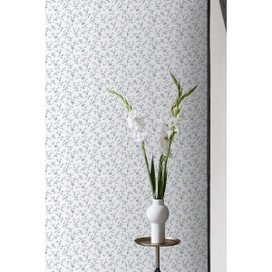 Sanders & Sanders Tapete Blumen Blau Und Weiß 53 Cm X 10 M 640407