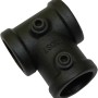 Schwarzes Gardinia T-Stück Industrial Home, Ø 25 mm, für Stilgarnituren.