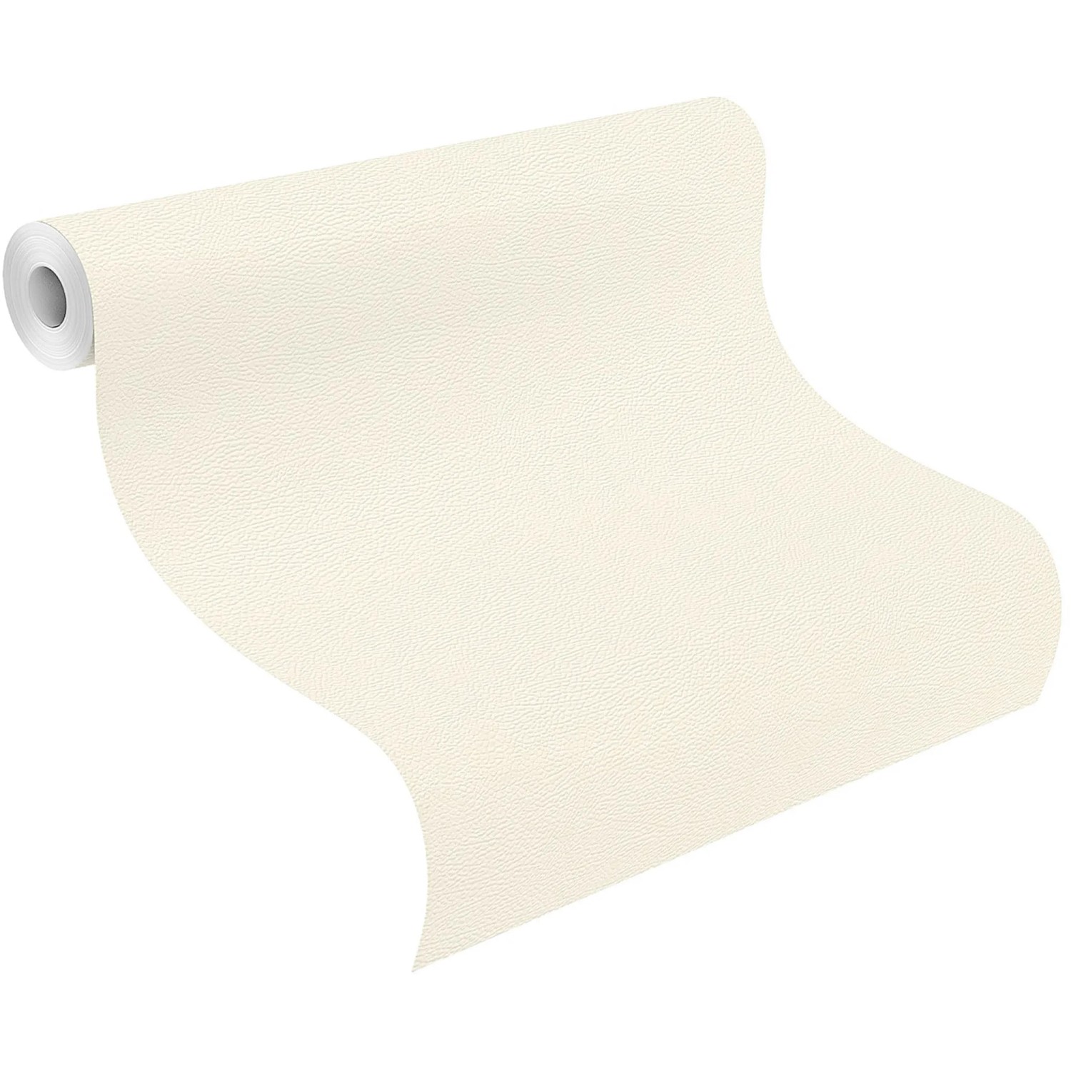 Rasch Vliestapete African Queen III, ledergenarbt, cremeweiß, Rollenmaß 10,05x0,53m
