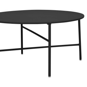 Schwarzer ebuy24 Penny Gartentisch, Ø 70 cm, Höhe 35 cm.