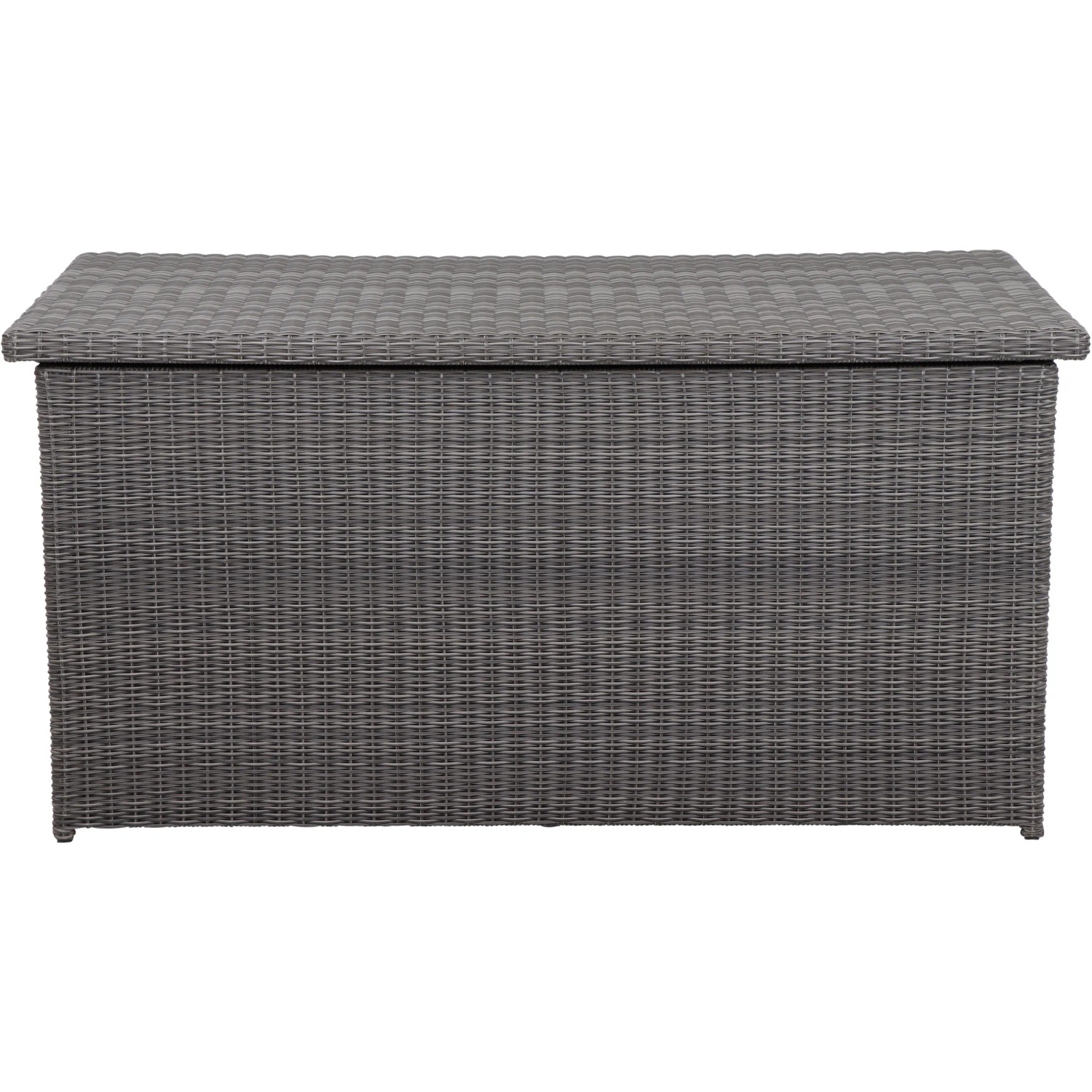 Graue Siena Garden Kissenbox Corido aus Gardino-Geflecht, 167x85x84,5 cm, zur Aufbewahrung von Gartenauflagen.