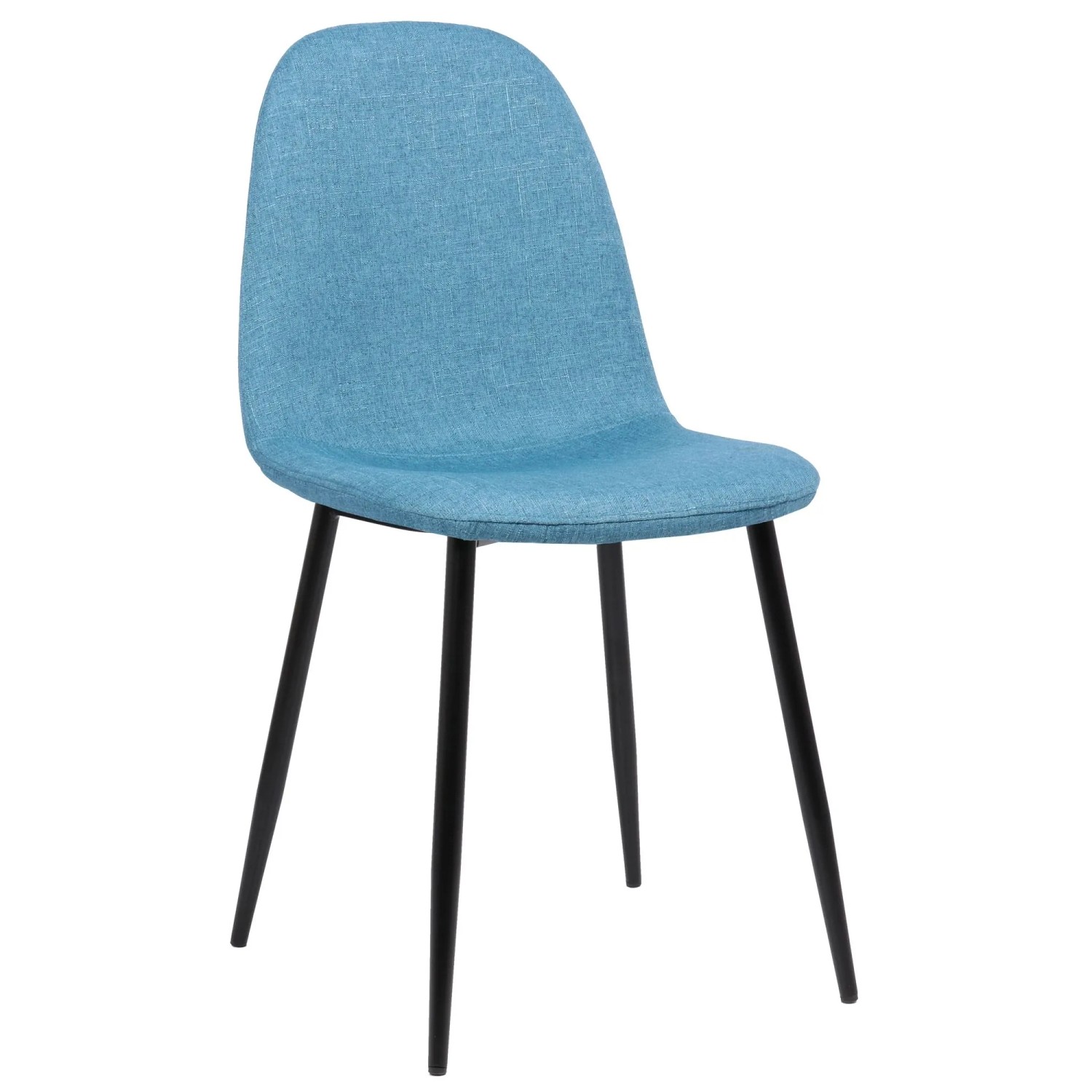 DELUKE Esszimmerstuhl MOVI Blau Stoff Metall 88x44x51cm Strapazierfähig Küchenstuhl Wohnzimmerstuhl