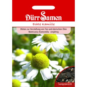 Dürr Samen Echte Kamille: Saatgut für duftende Kamilleblüten im Garten.