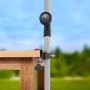Doppler Tischklammer für Gartenschirm, anthrazit, zur Befestigung am Tisch.