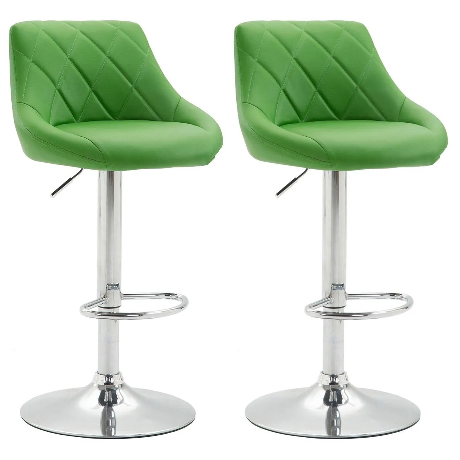 CLP 2er Set Barhocker Lazio Kunstleder Grün