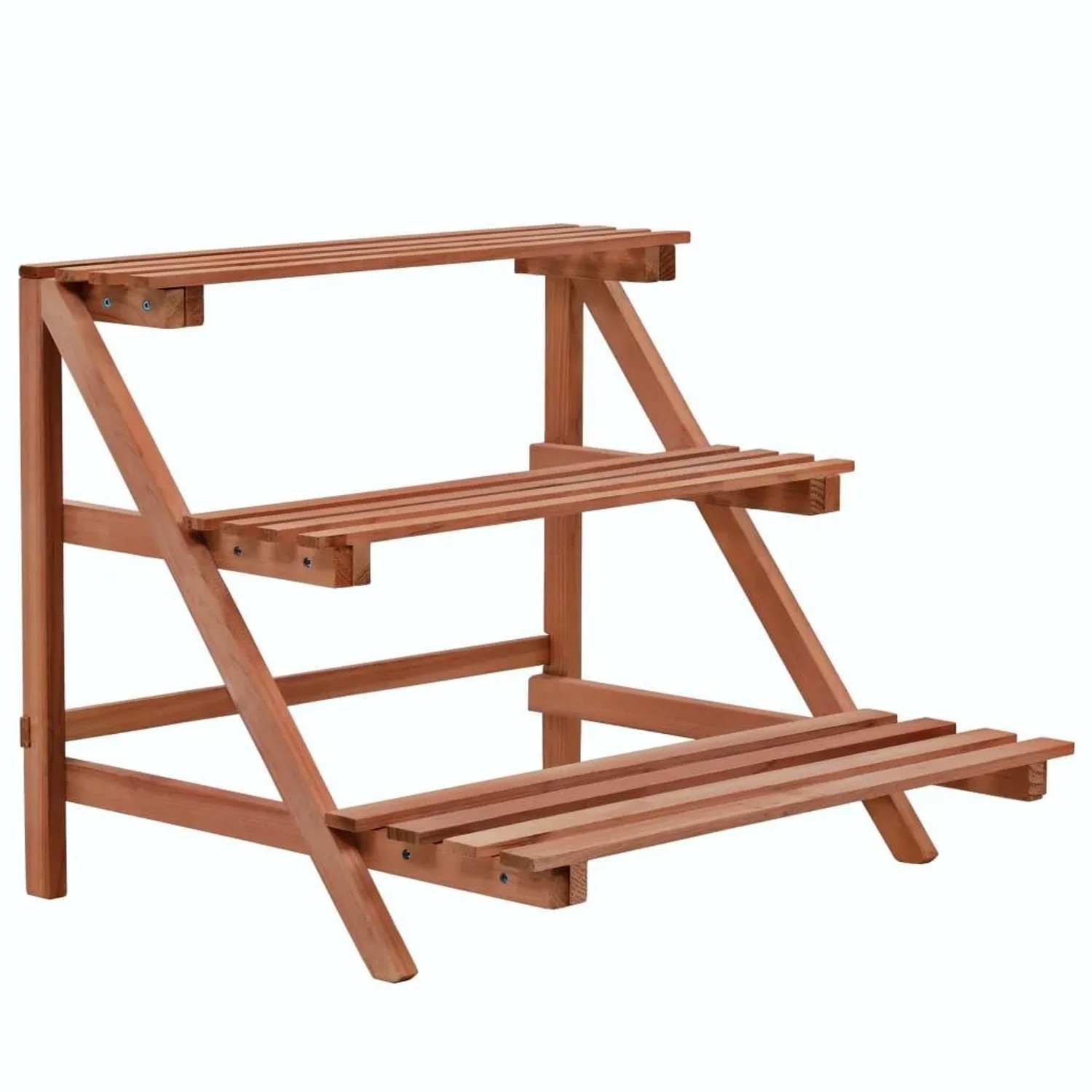 vidaXL 3-Tier Pflanzenständer Zedernholz 48x45x40 cm 246436