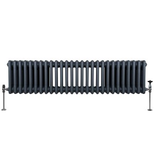 Monstershop 3-Säulen Heizkörper, 300x1192mm, Anthrazitgrau. Traditioneller Stil für wohlige Wärme.