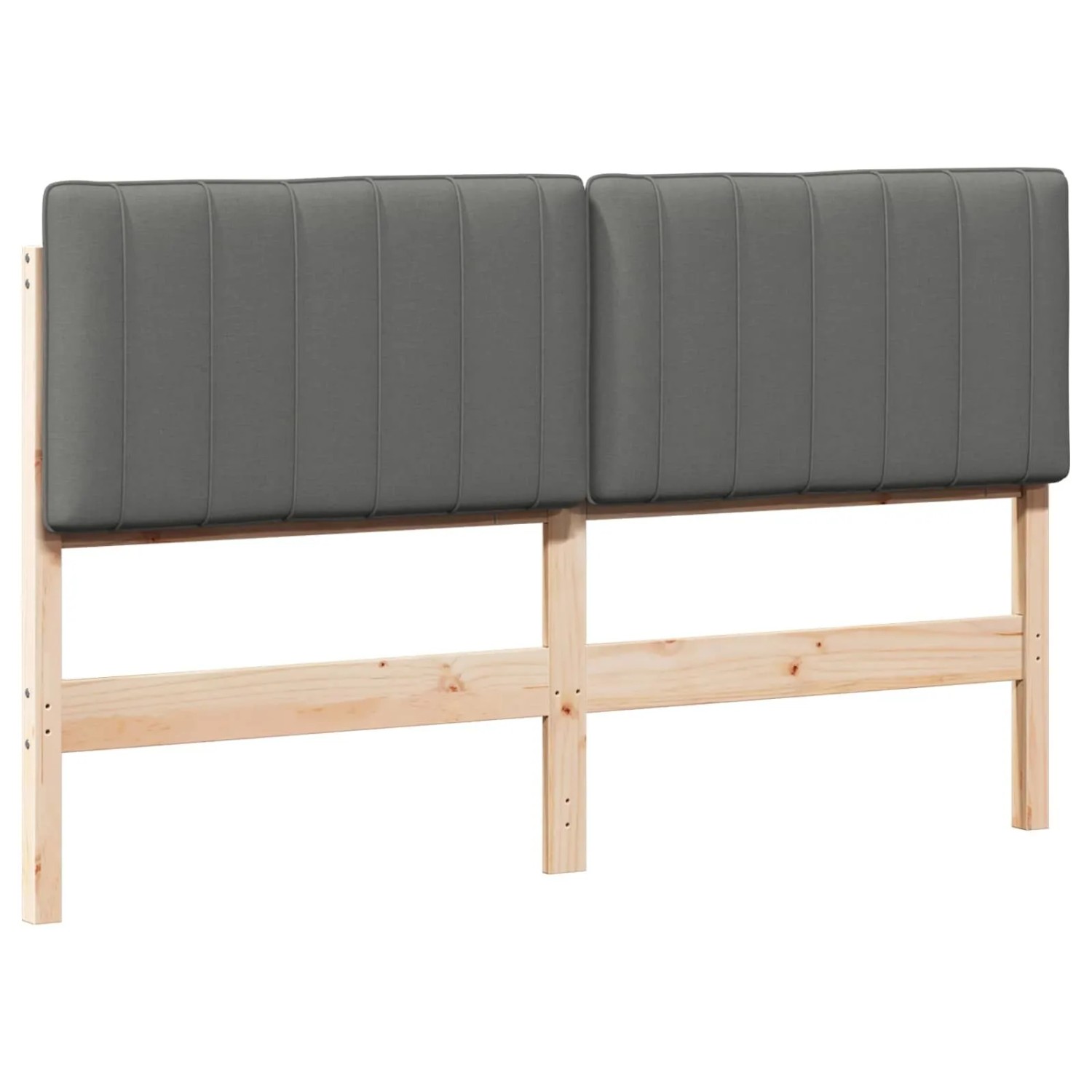 vidaXL Gepolstertes Kopfteil mit Kopfteil Braun und Hellgrau 150 cm 880173