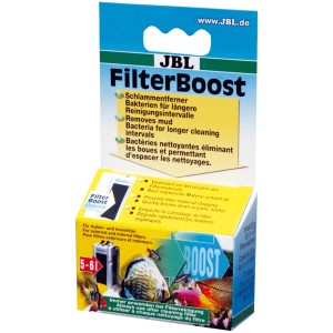 JBL FilterBoost für Aquarienfilter, optimiert die Filterleistung und reduziert Schlamm.
