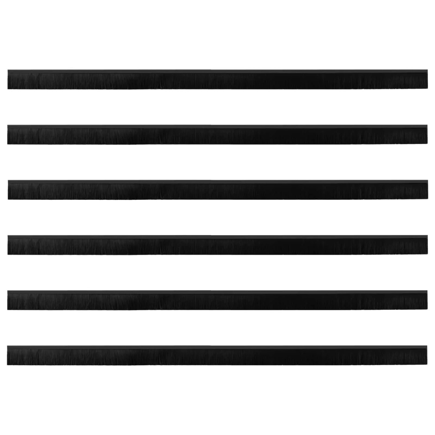 vidaXL Selbstklebende Türbürstendichtungen 6 Stk Schwarz 100 cm 42019574