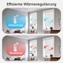 Weißes Seitenzugrollo zur Verdunkelung, bietet effiziente Wärmeregulierung, Kälte- und Hitzeschutz am Fenster.