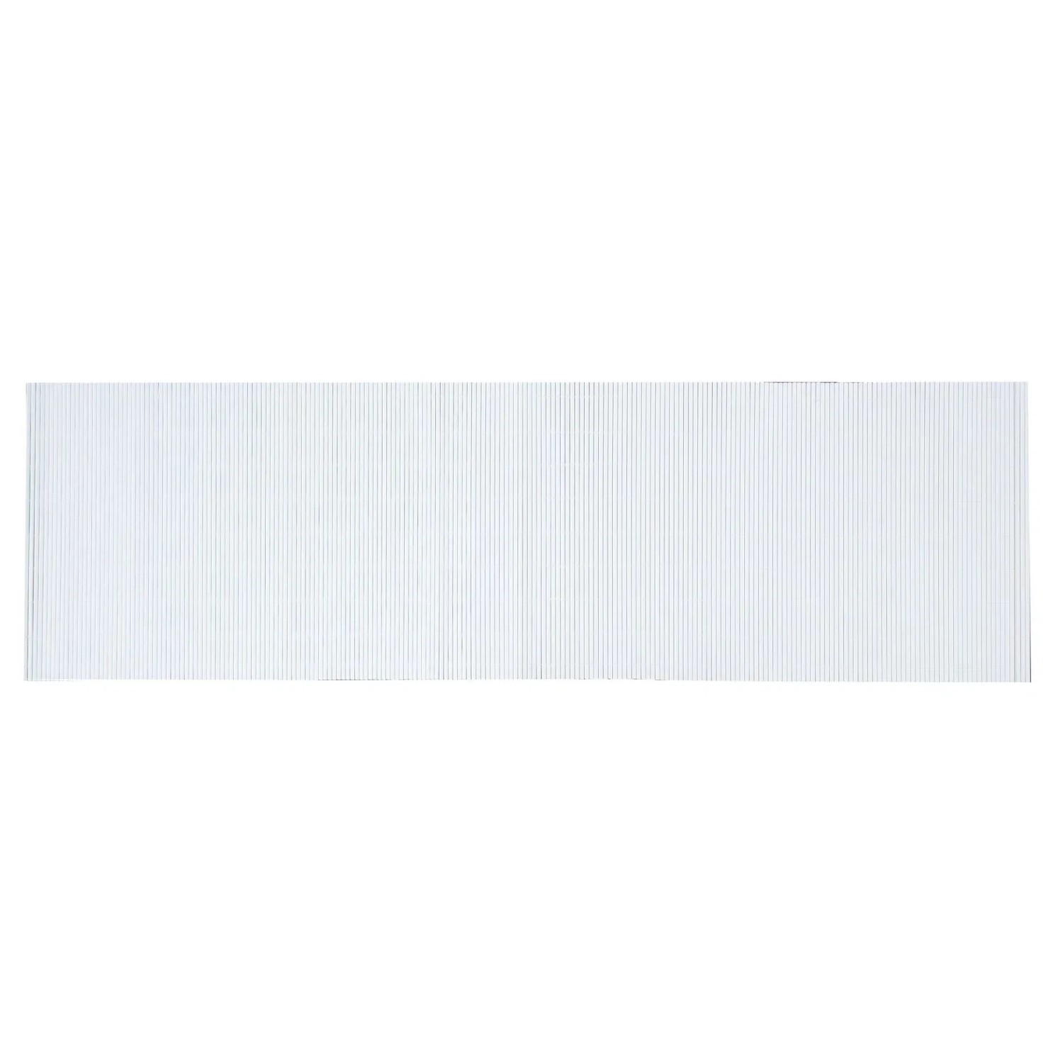 Weiße Kunststoff Sichtschutzmatte, 90x300cm, für Balkon & Terrasse.
