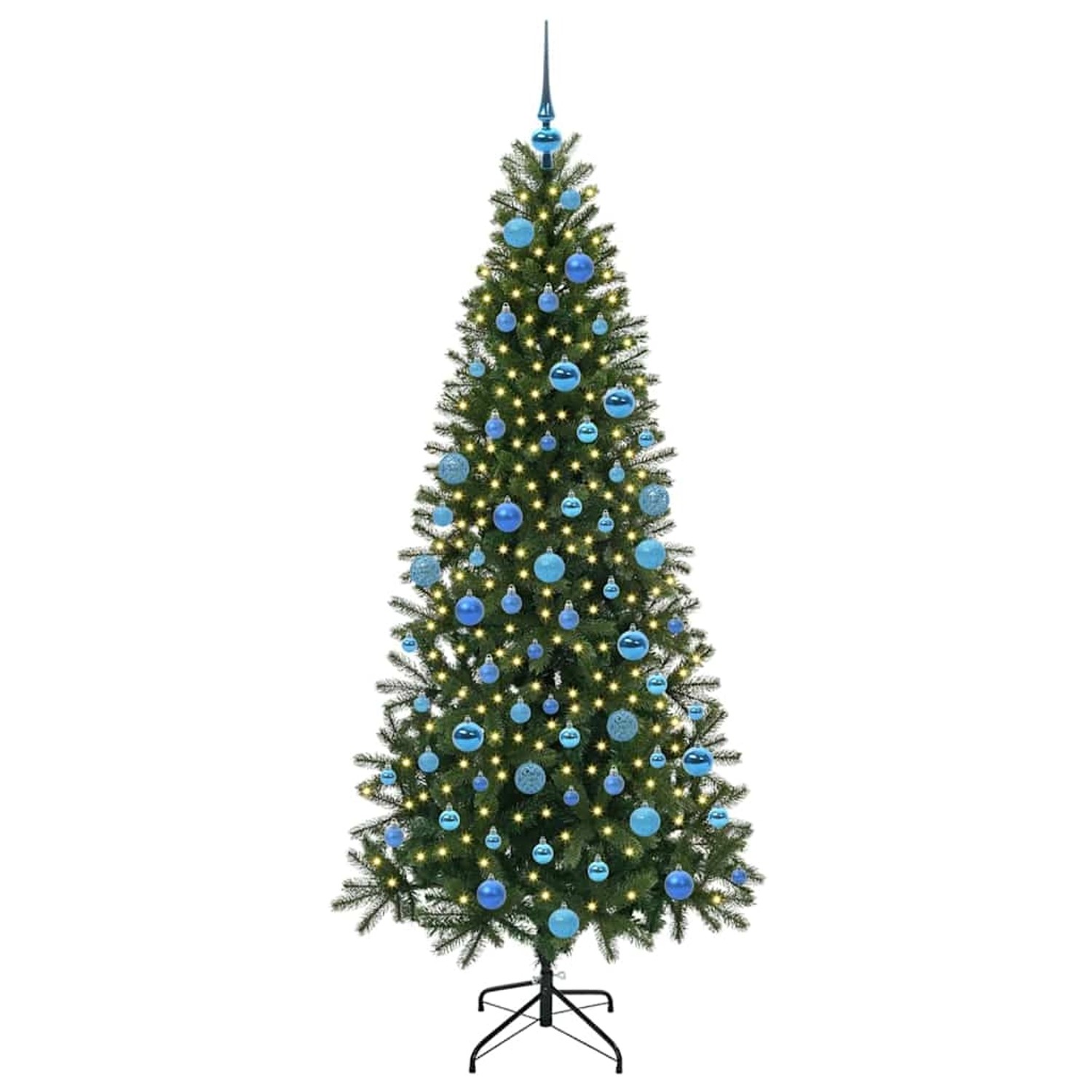 vidaXL Künstlicher Weihnachtsbaum mit 300 LEDs Grün 180 cm PE und PVC 3397361
