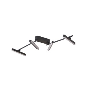 Lindby LED Deckenleuchte Eldrin 10025816 Modern in Schwarz aus Metall 4-flammig Wohnzimmerleuchte