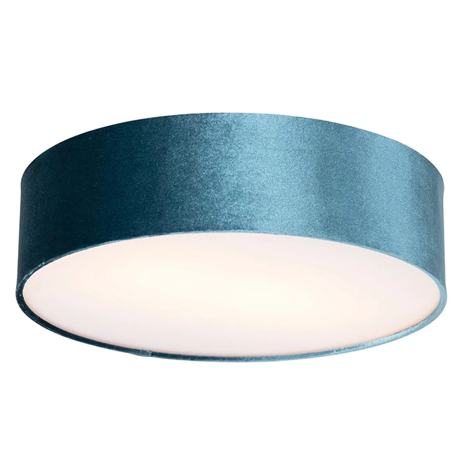 QAZQA Moderne Deckenleuchte Blau 40 cm Drum