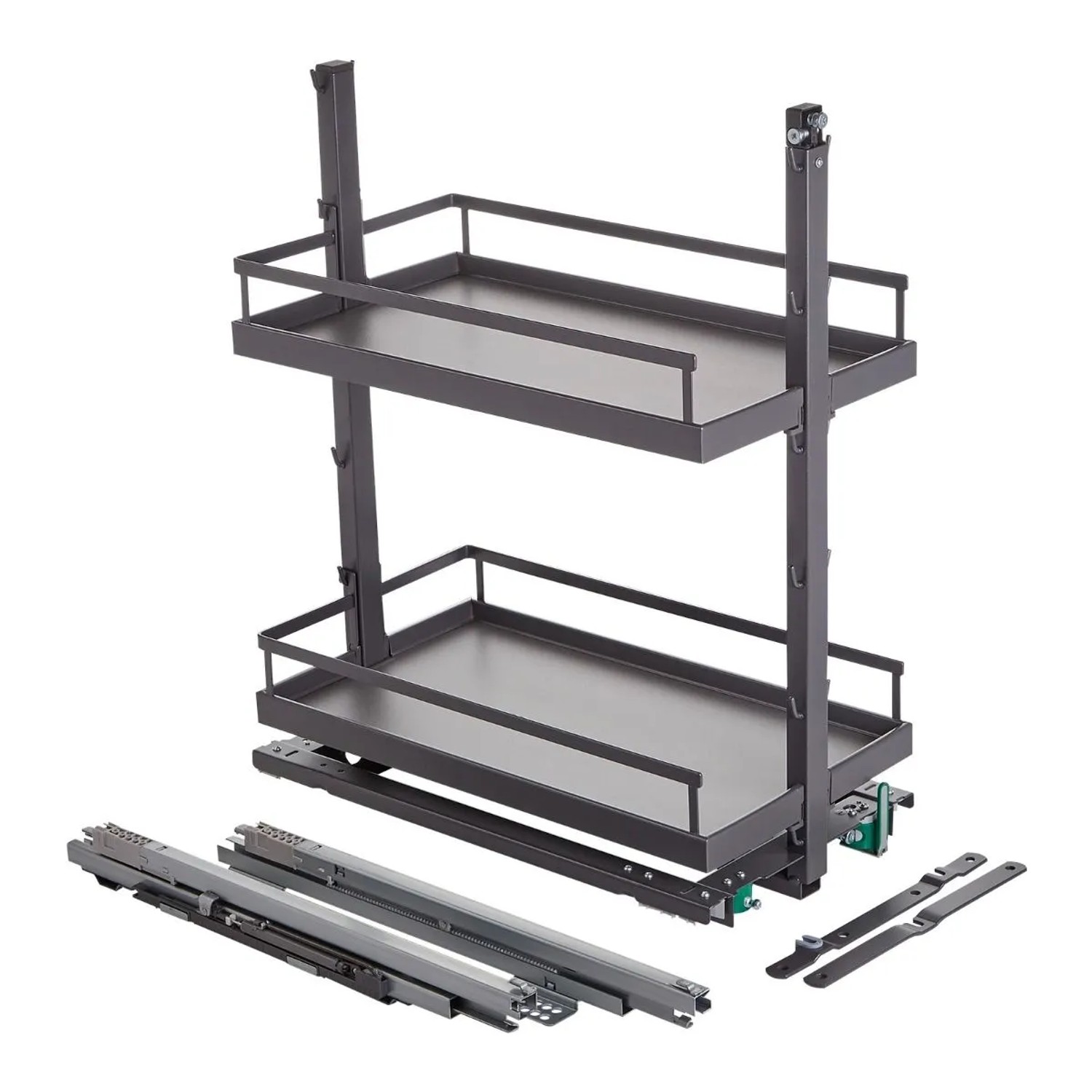 Kesseböhmer DISPENSA Junior III Apothekerauszug Anthrazit für Korpusbreite 300 mm mit ARENA Style Tablaren