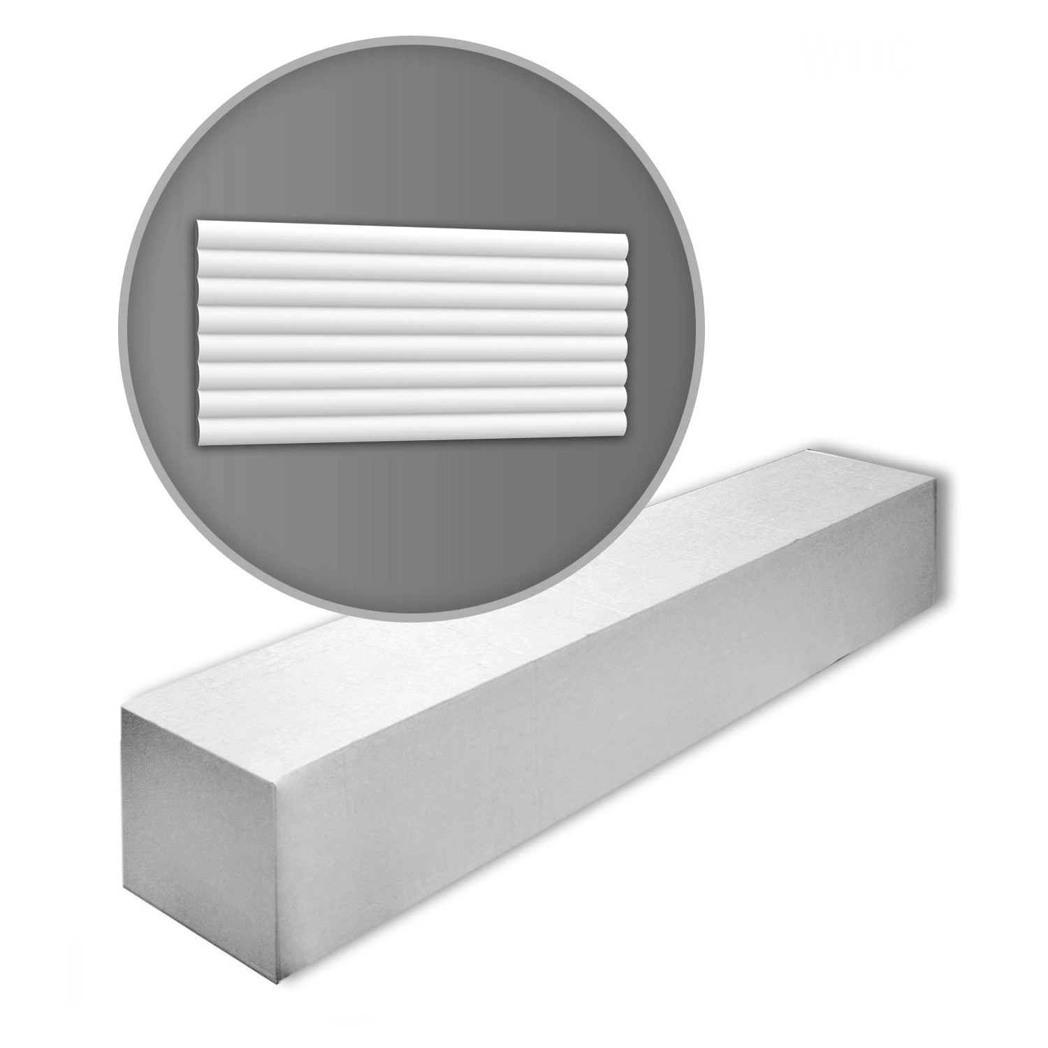 ORAC DECOR W110-Box MODERN 3D Wandpaneele 1 Karton mit 8 Zierlementen Weiß