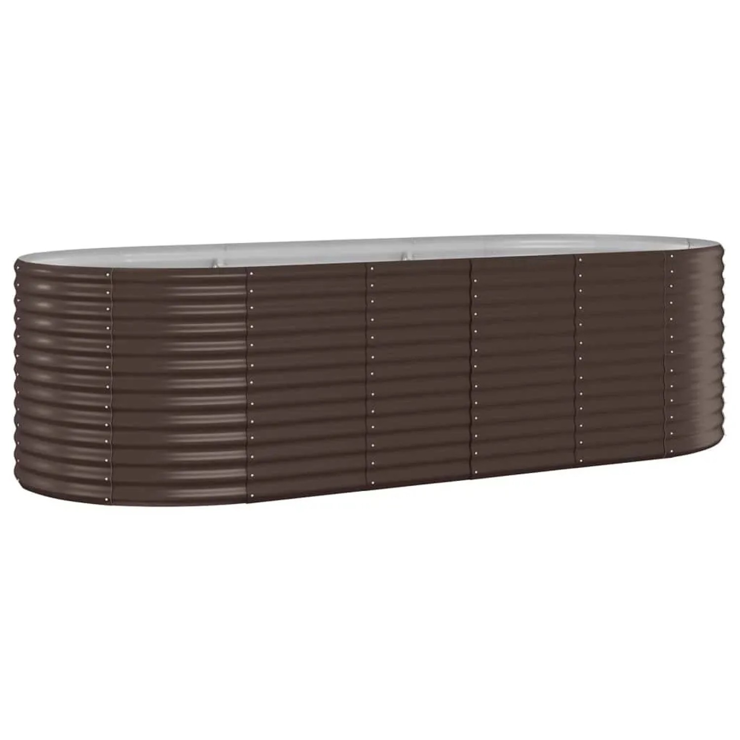 Furnicato Hochbeet Verzinkter Stahl 249x100x68 Cm Braun