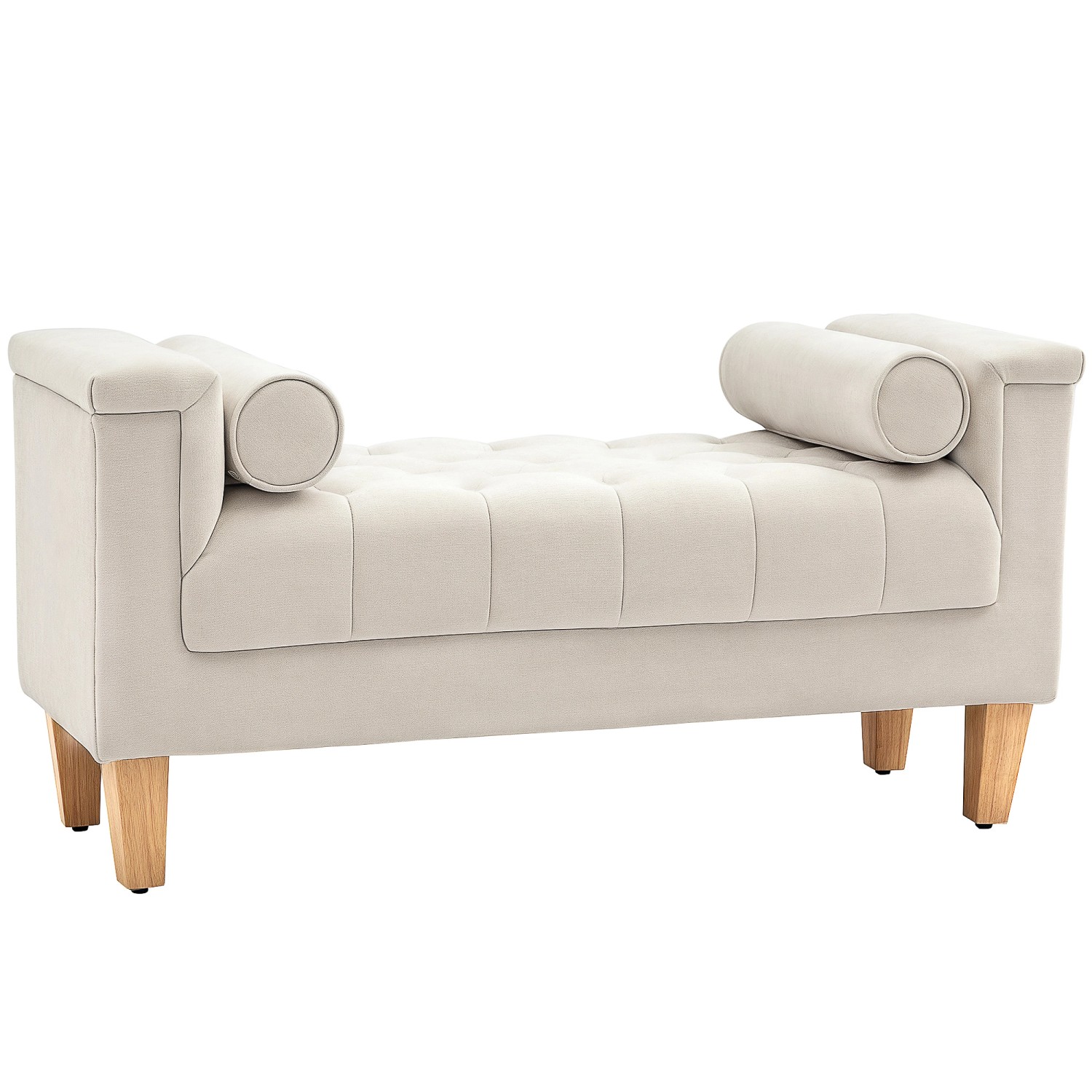 HOMCOM Sitzbank Polsterbank Polyester Beige 115L x 44B x 58H cm