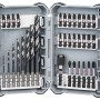 Bosch 35-tlg. Metallbohrer- und Schrauberbit-Set im geöffneten Koffer.