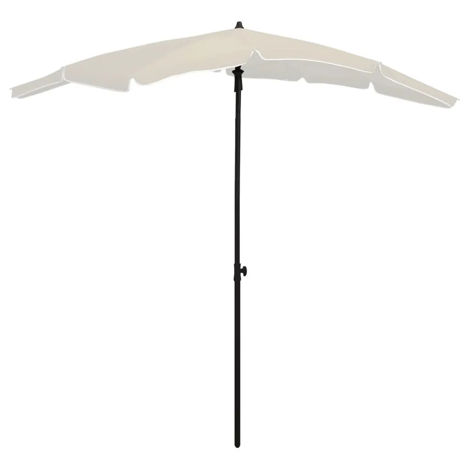vidaXL Sonnenschirm mit Mast 200x130 cm Sandfarbe 315551