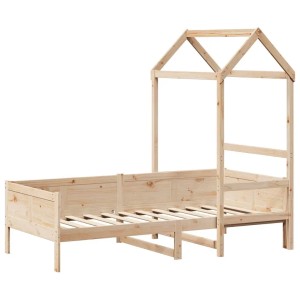 vidaXL Tagesbett mit Dach 80x200 cm Massivholz Kiefer 3282254