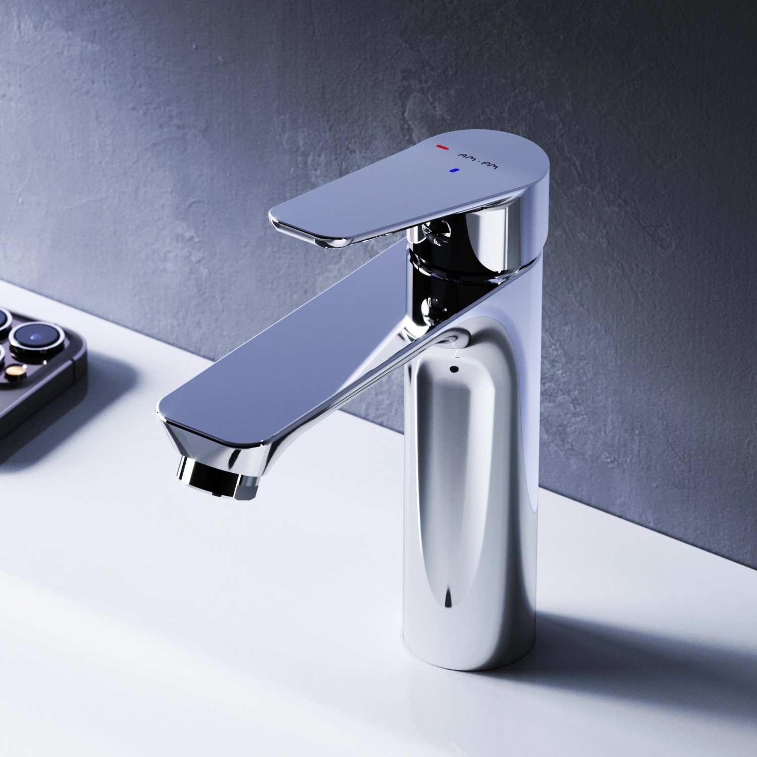 AM.PM Einhebel Waschtischarmatur Hit Wasserhahn Bad aus Messing FTA02800 Chrom_2